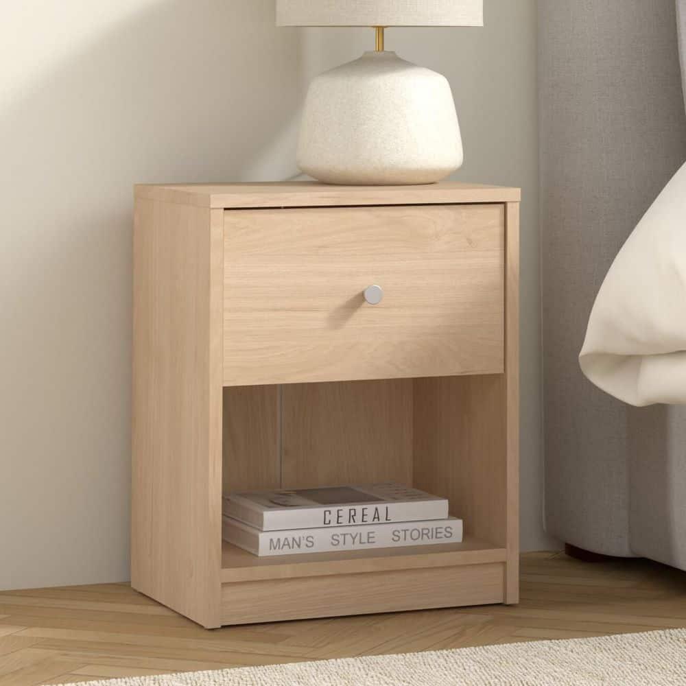 Tvilum, Portland 1 Drawer Nightstand, Jackson Hickory