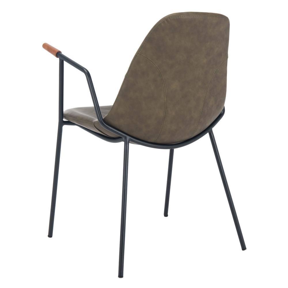 Tanner Mid-Century Dining Chair (Set of 2) - DCH3001 - Olive/Black - Safavieh