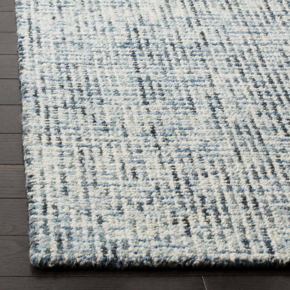 Abstract ABT468 Handmade Indoor Area Rug - Blue/Charcoal - 6'x6' - Safavieh