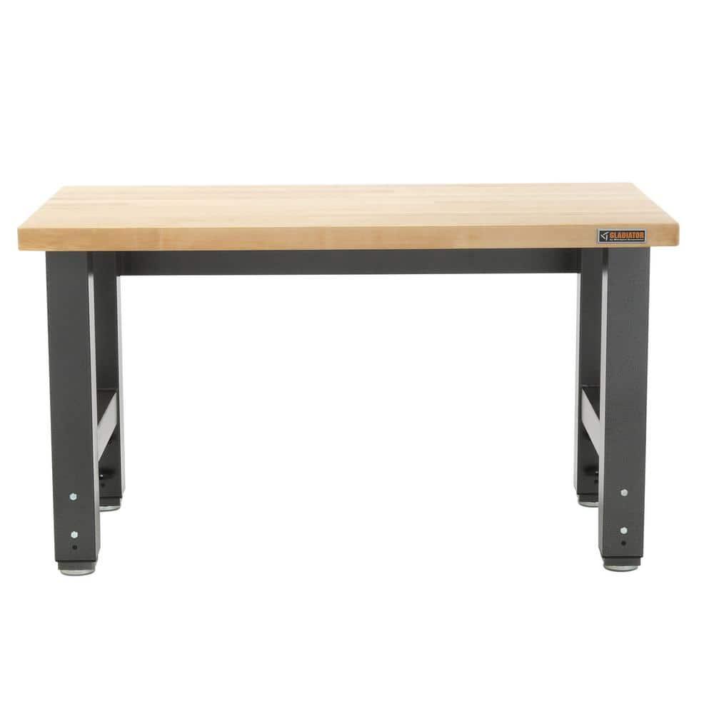 Adjustable Height Hardwood Workbench