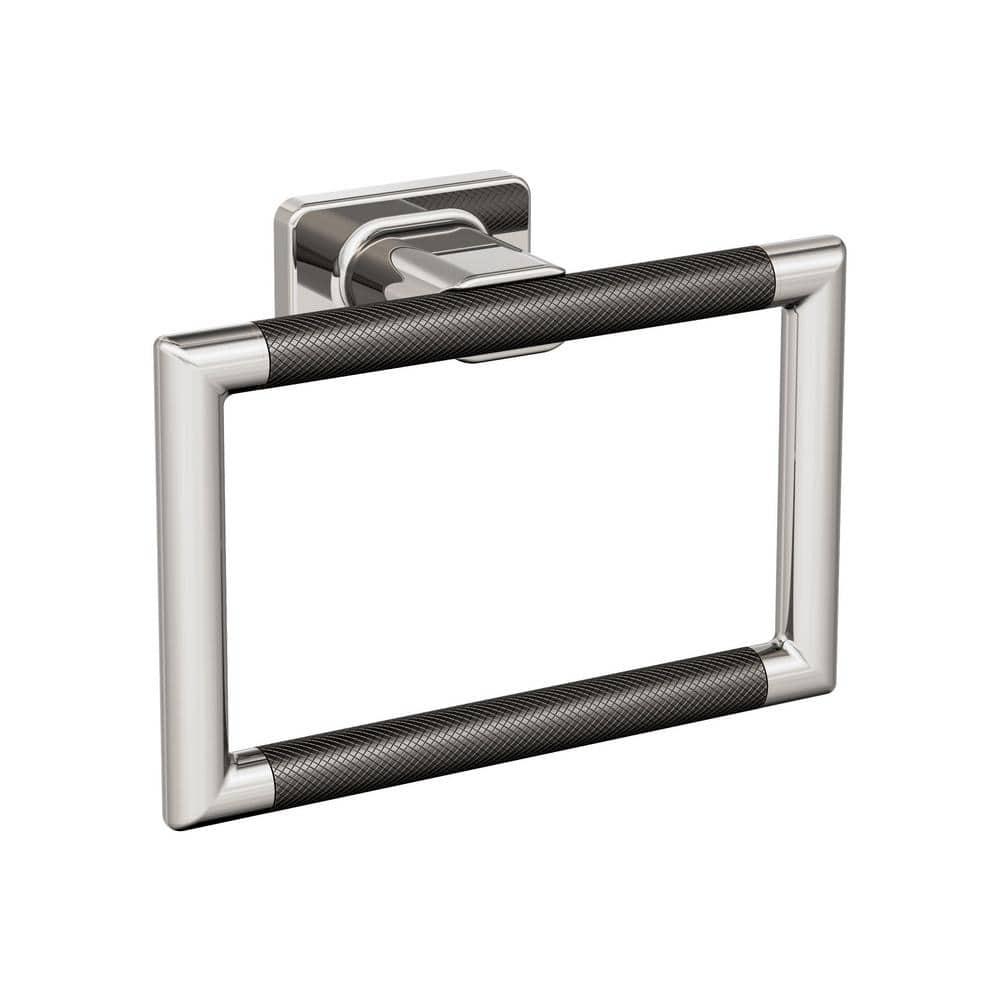 Amerock Esquire Polished Nickel/Gunmetal Closed Towel Ring
