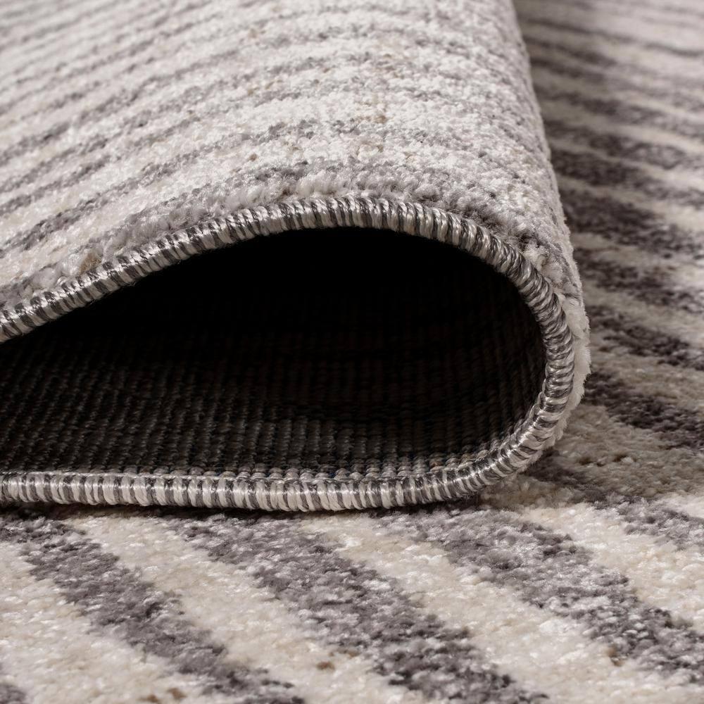 3'x5' Skoura Modern Bold Stripe Area Rug, Beige/Dark Gray - JONATHAN Y