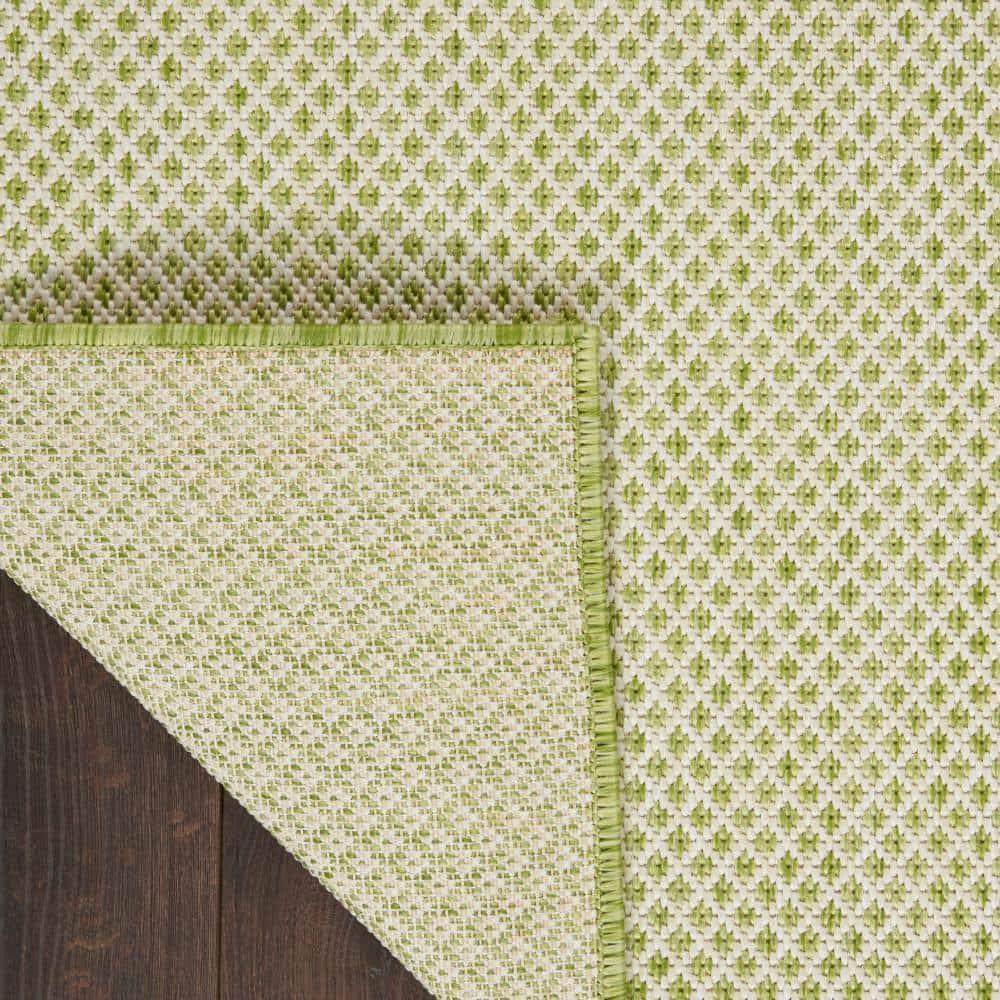 Nourison Courtyard COU01 Indoor/outdoor Area Rug - Ivory Green 6' x 9'