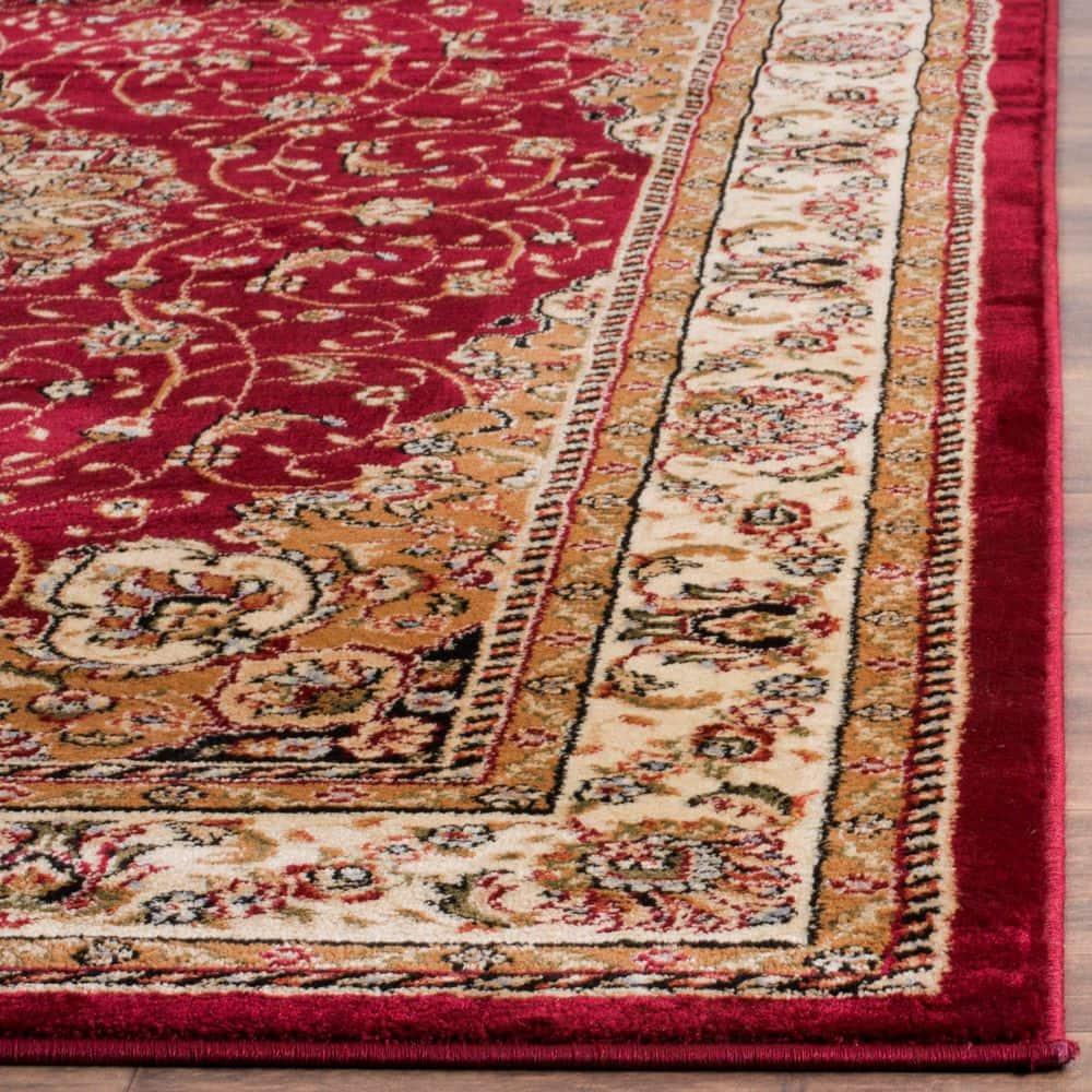 Lyndhurst LNH329 Power Loomed Area Rug - Red/Ivory - 8'x11' - Safavieh