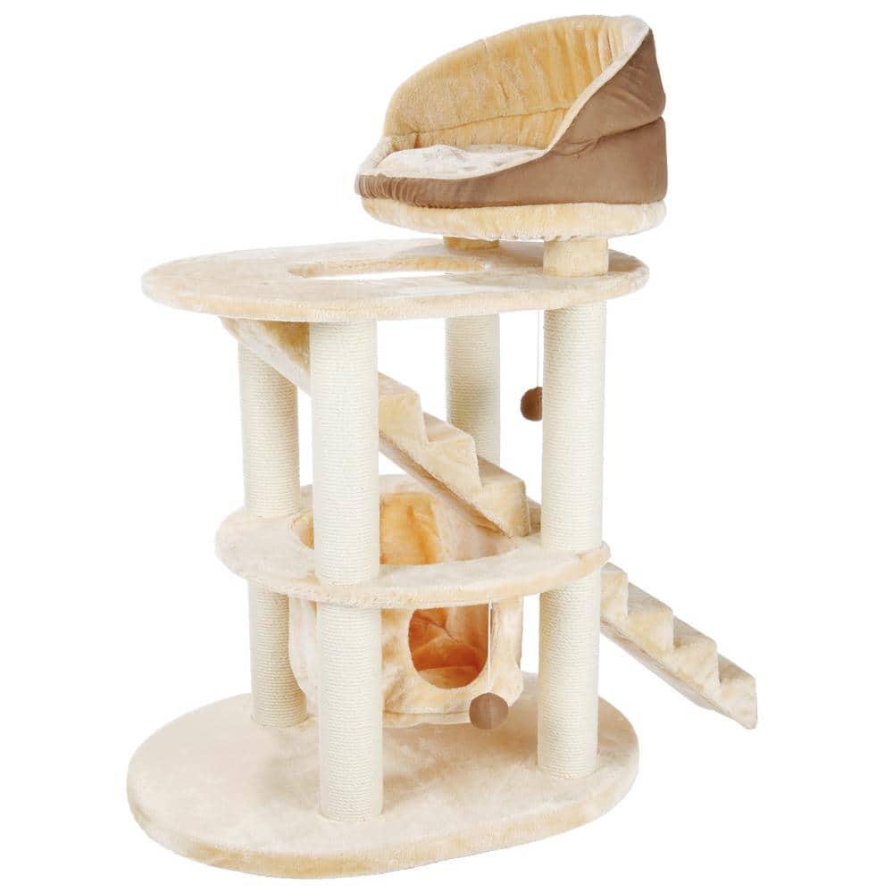 TRIXIE Elsa Senior 43.7" Cat Tower, Sisal Scratching Posts, Plush Hammock, Stairs, Top Platform Bed, Dangling Cat Toy