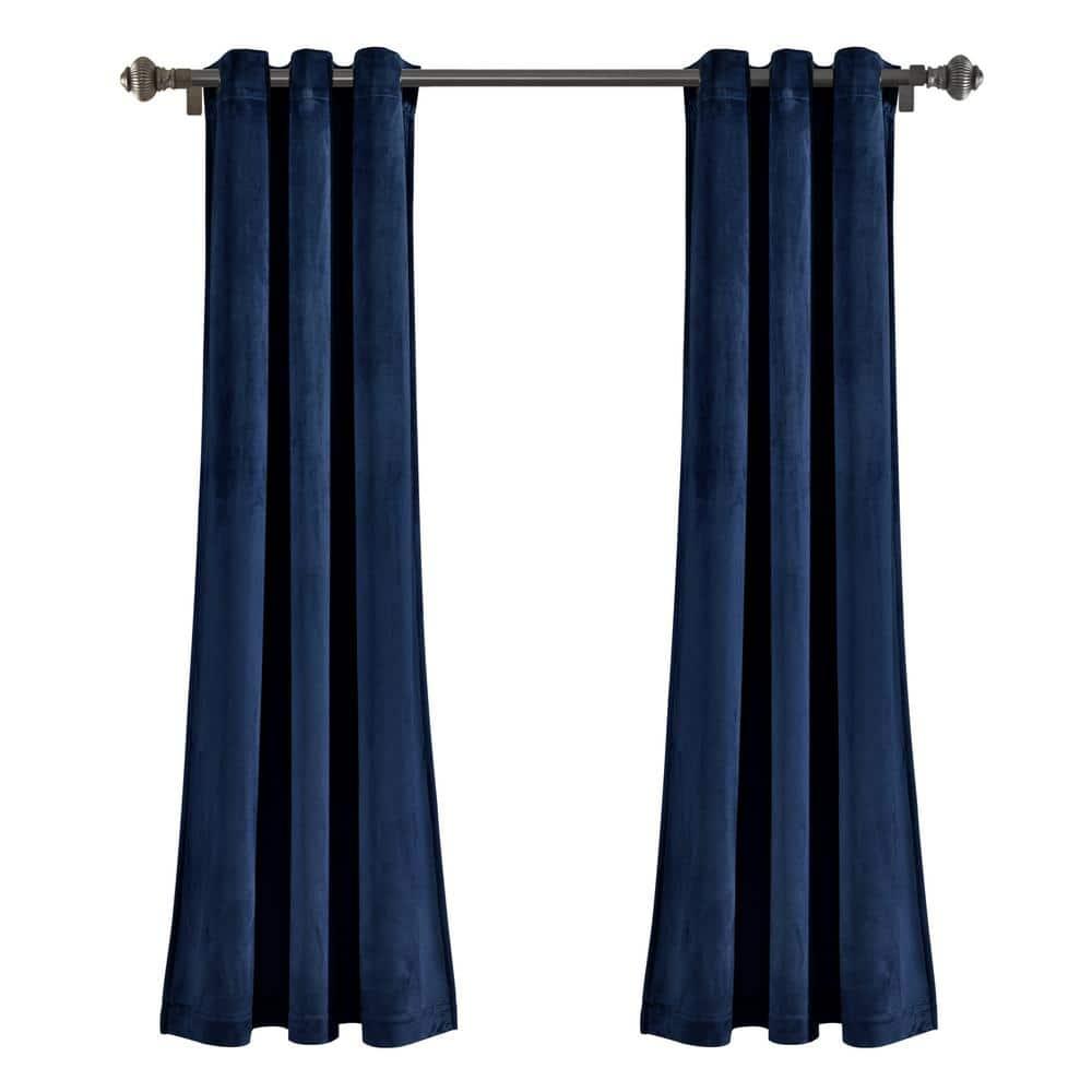 Lush Decor Prima Velvet Solid Velvet Room Darkening Curtain Pair (Set of 2)