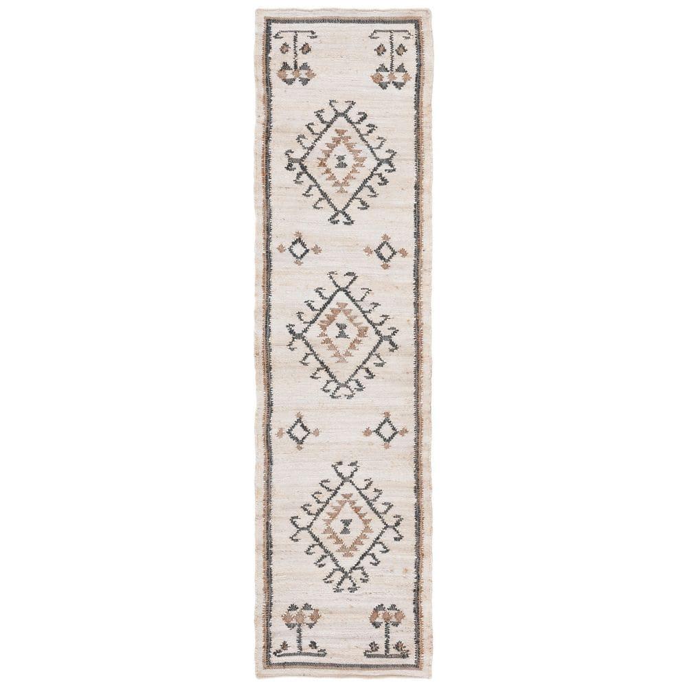 Kilim KLM762 Hand Woven Runner Rug - Ivory/Black - 2'3"x9' - Safavieh.
