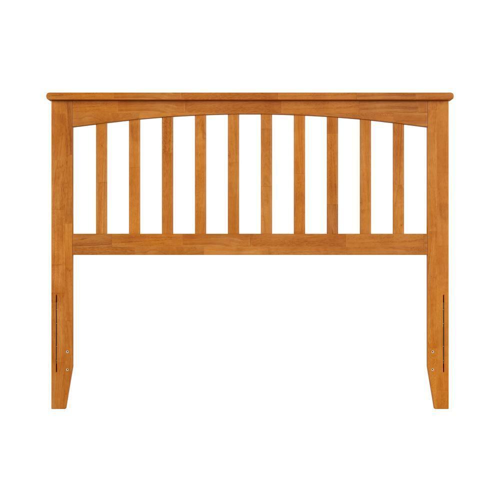 AFI Furnishings Mission Full Solid Wood Headboard with Attachable Charger in Light Toffee