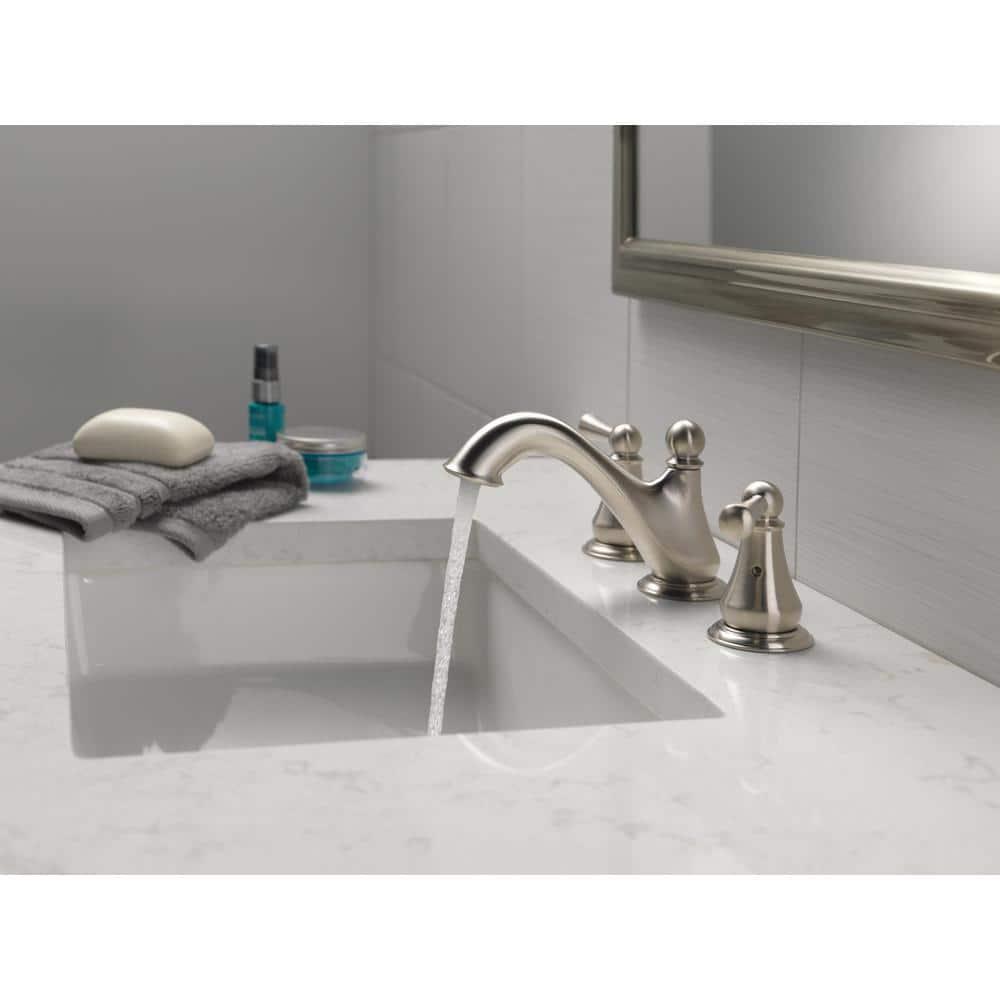 Haywood Widespread Bathroom Faucet 3 Hole, 2-handle Bathroom Sink Faucet with Drain Assembly