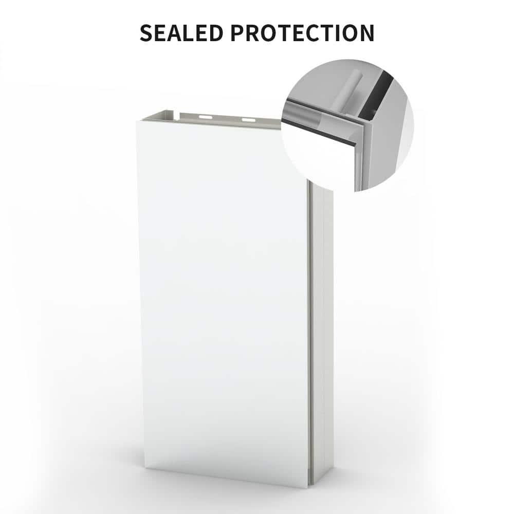 W 24'' H Frameless Medicine Cabinet Mirror 2 Adjustable