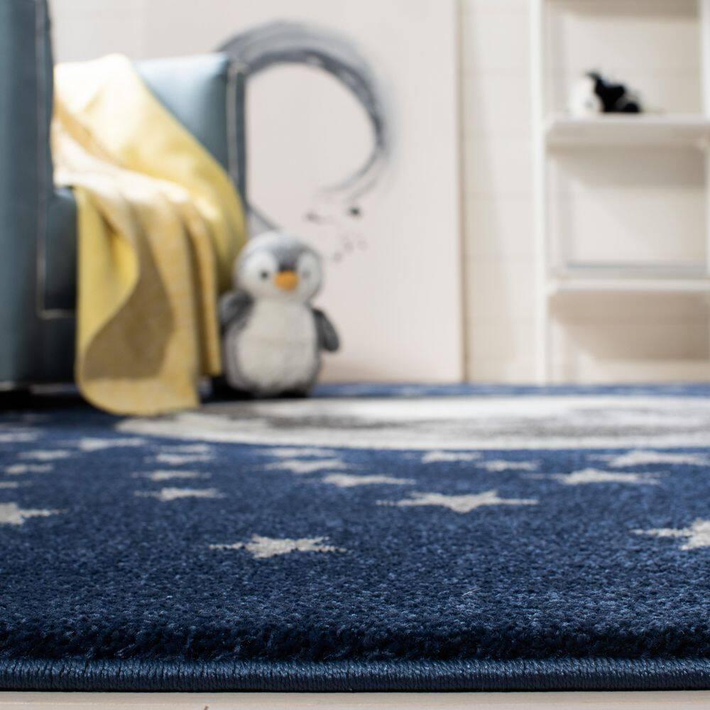 Carousel Kids CRK135 Power Loomed Area Rug - Navy/Grey - 5'3"x7'6" - Safavieh.