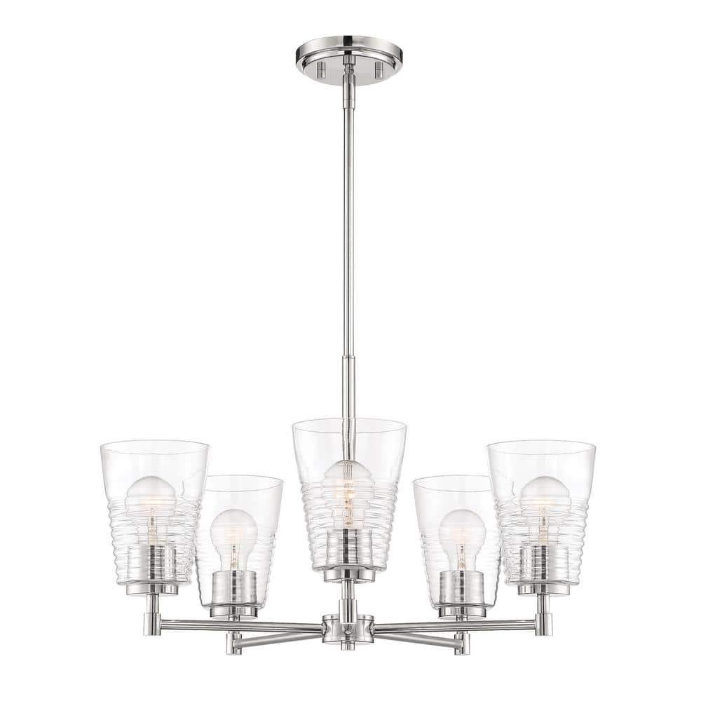 Designers Fountain Ingo Polished Nickel 5 Light Chandelier, D230M-5CH-PN