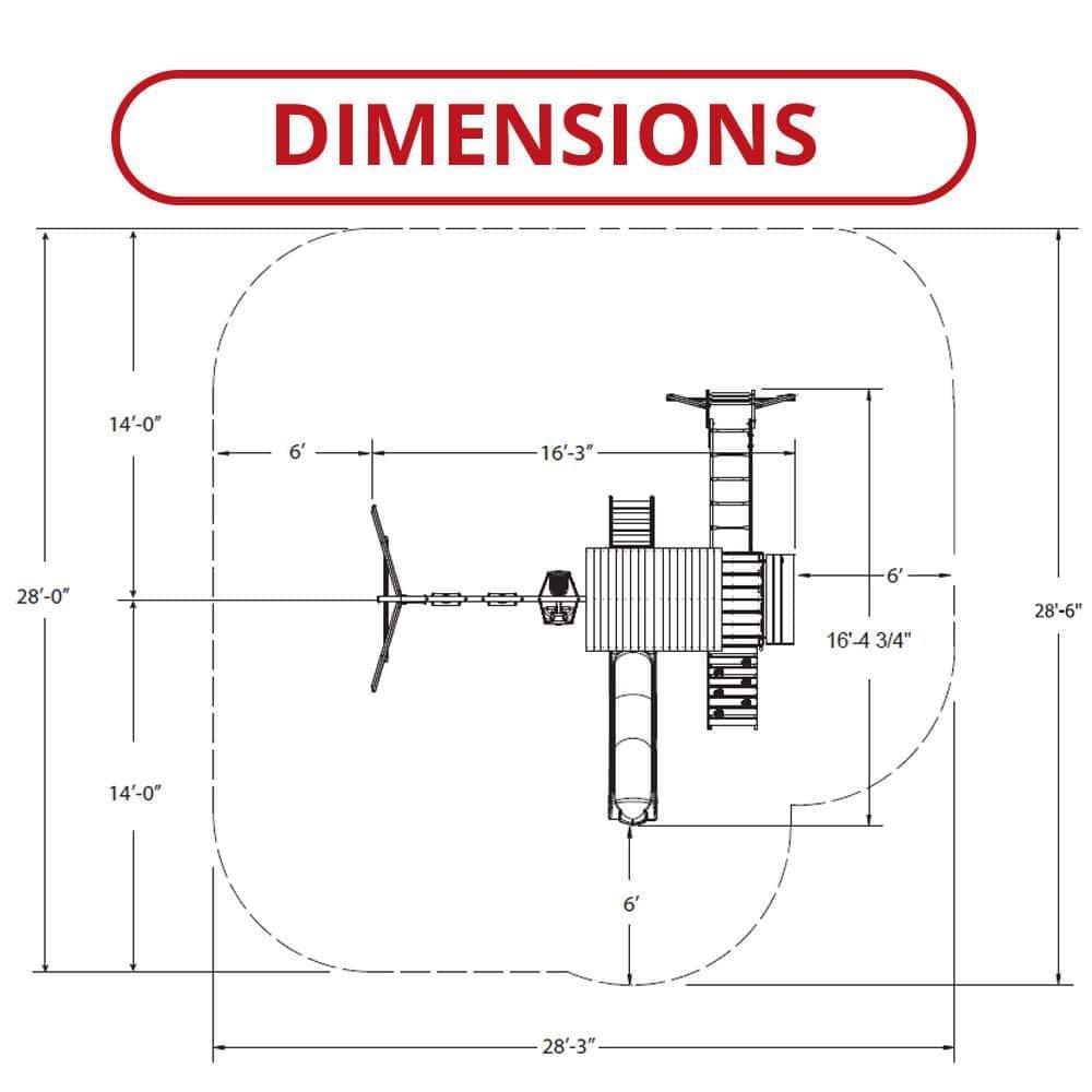 Swing-N-Slide Knightsbridge Wooden Backyard Swing Set with Alpine Wave Slide, Glider Swing, and Rock Climbing Wall