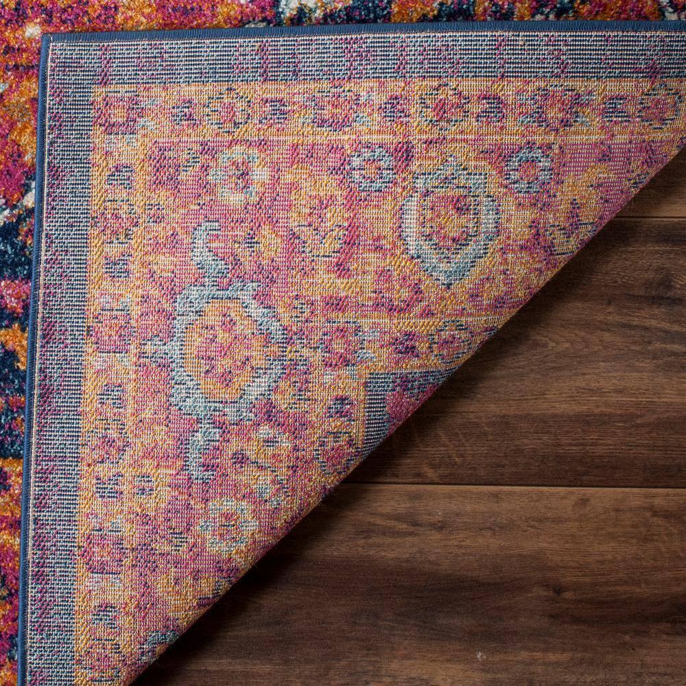 SAFAVIEH Evoke Westley Traditional Floral Area Rug, Fuchsia/Orange, 3' x 5'