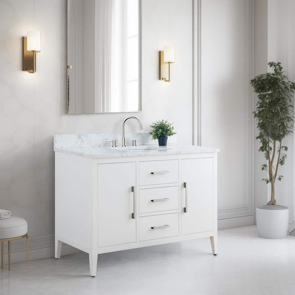 48'' Single Bathroom Vanity with Engineered Marble Top