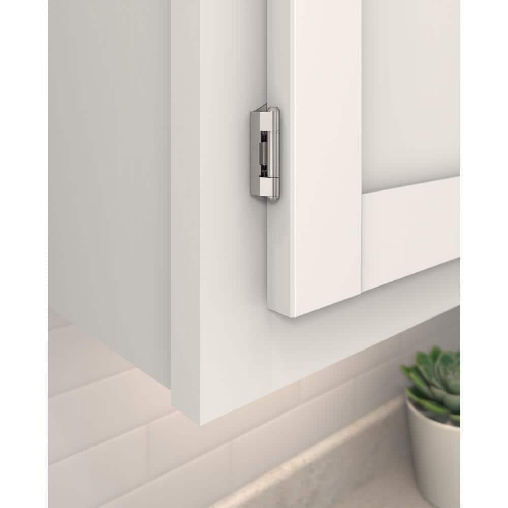 Polished Chrome 1/4 Inch Overlay Self-Closing Cabinet Hinge