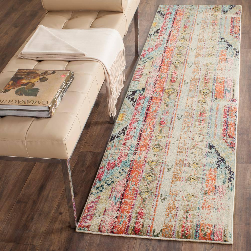 Monaco MNC222 Power Loomed Indoor Runner Rug - Multi - 2'2"x12' - Safavieh.
