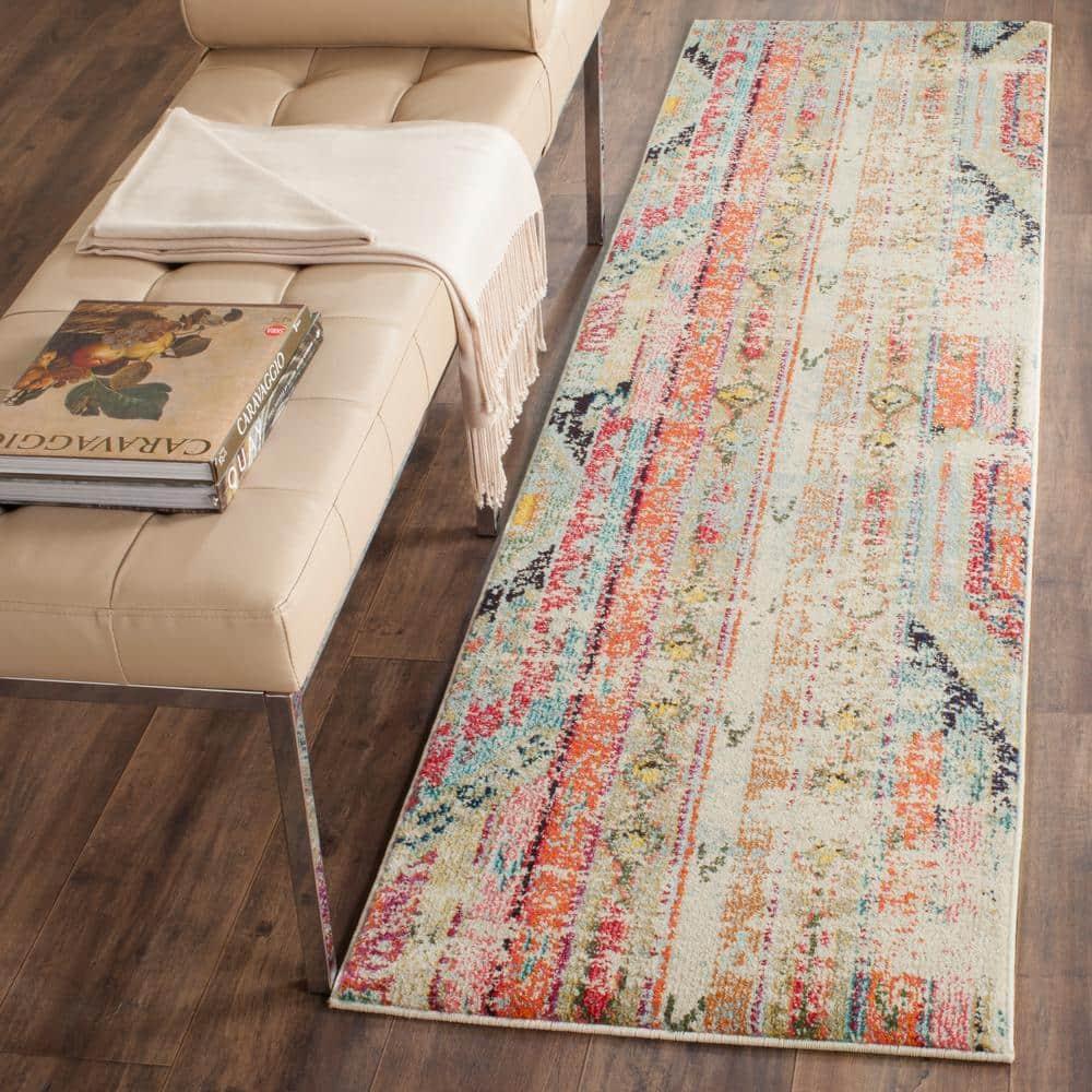 Monaco MNC222 Power Loomed Indoor Runner Rug - Multi - 2'2"x22' - Safavieh.