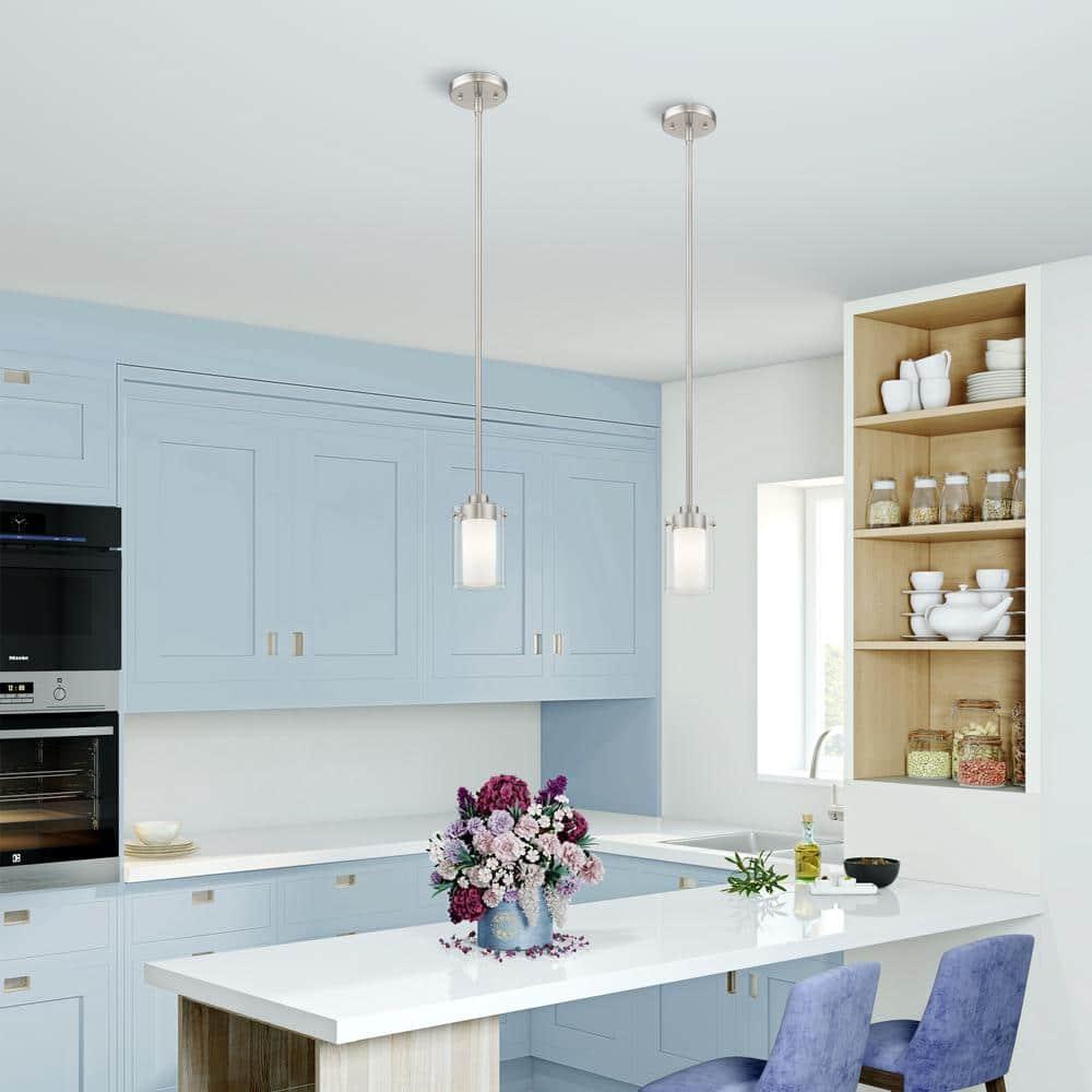 1540-91-Livex Lighting-Manhattan - 1 Light Mini Pendant in Contemporary Style - 5 Inches wide by 8 Inches high     -Traditional Installation