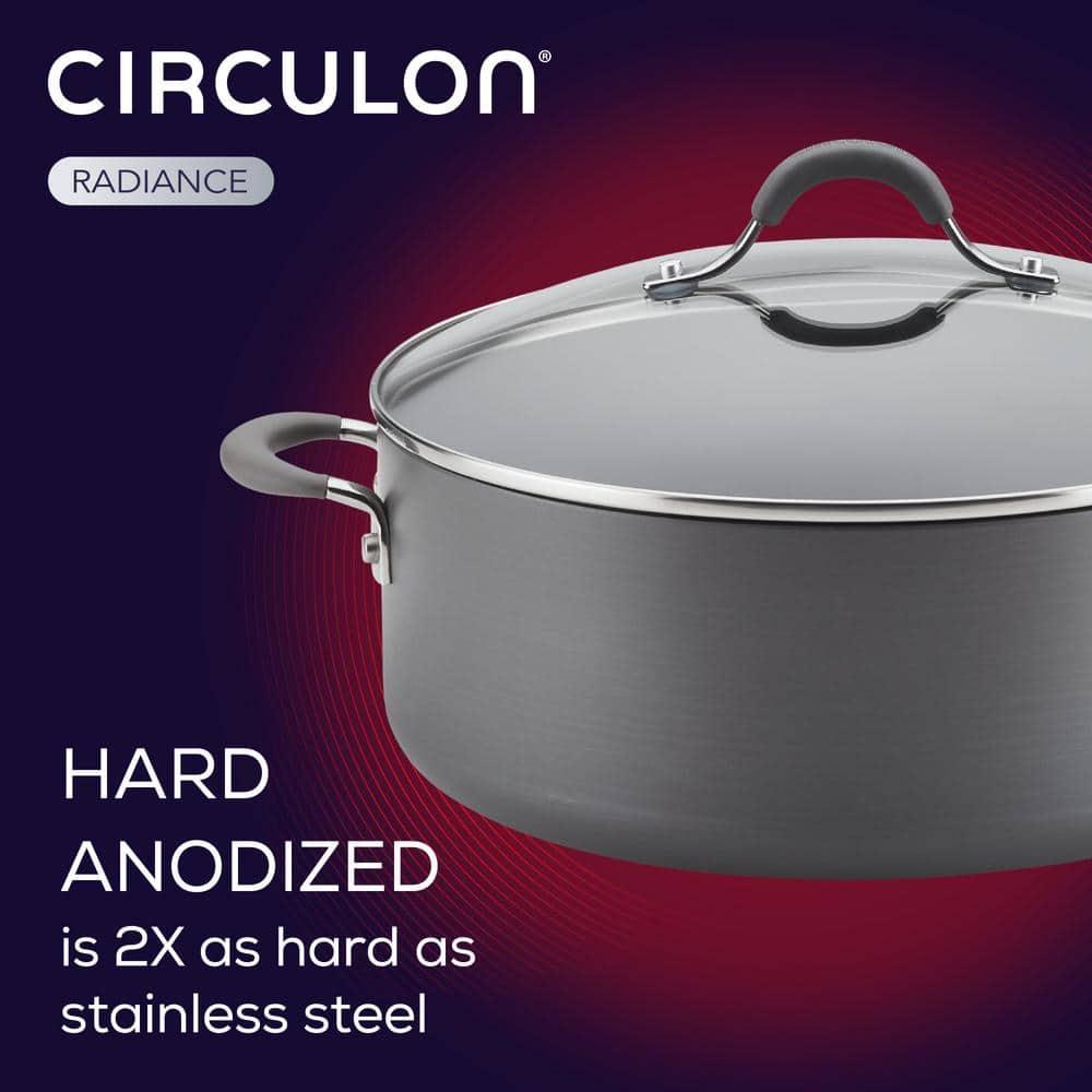 Circulon Radiance Hard-Anodized Aluminum Nonstick Wide Stockpot