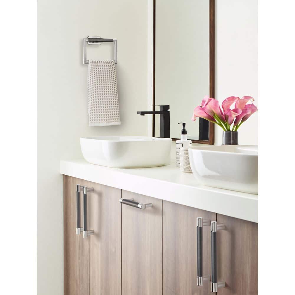 Amerock Esquire Polished Nickel/Gunmetal Closed Towel Ring