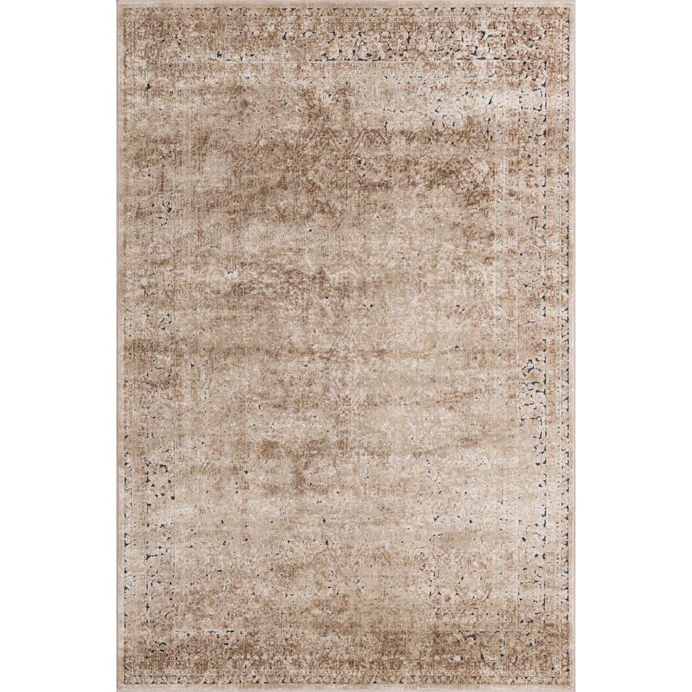 Unique Loom Chateau Collection Area Rug - Jefferson (4' 1" x 6' 1" Rectangle Beige/Light Brown)