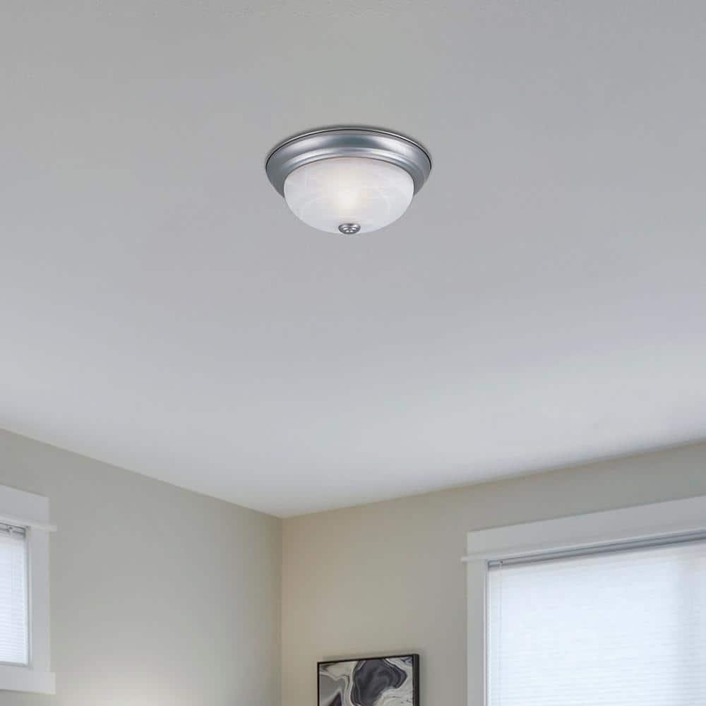 Designers Fountain 11 inch 2-Light Pewter Flush Mount Ceiling Light, 1257S-PW-AL