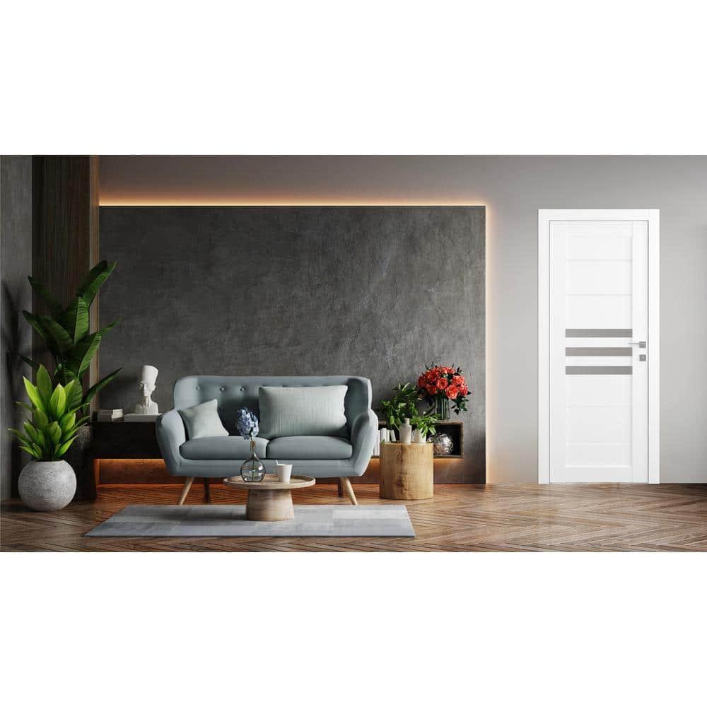 Belldinni Dome DIY-FRIENDLY Paneled Manufactured Wood and Glass Prefinished Standard Door