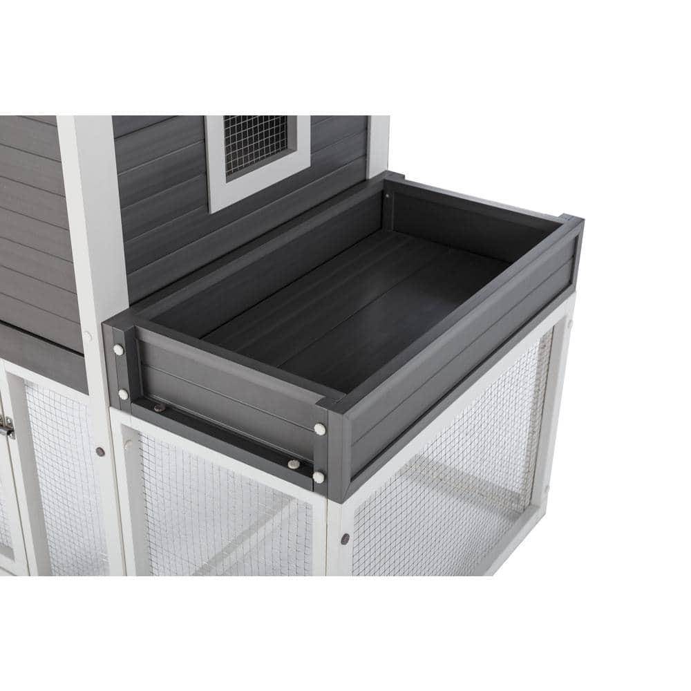 New Age Pet® ECOFLEX® Urban Farm Chicken Coop - 2-Level Living Space with Nesting Box, Roosting Bars, and NeveRust Stainless Steel Pen, Easy Assembly, Ideal for 2 Average Size Chickens or 4 Bantams