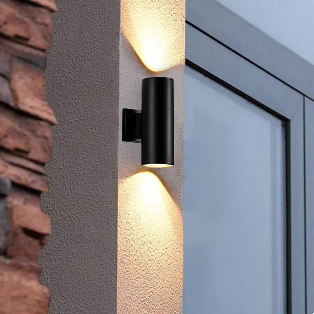 Spitzer 11 in. H Black LED Outdoor Wall Sconce