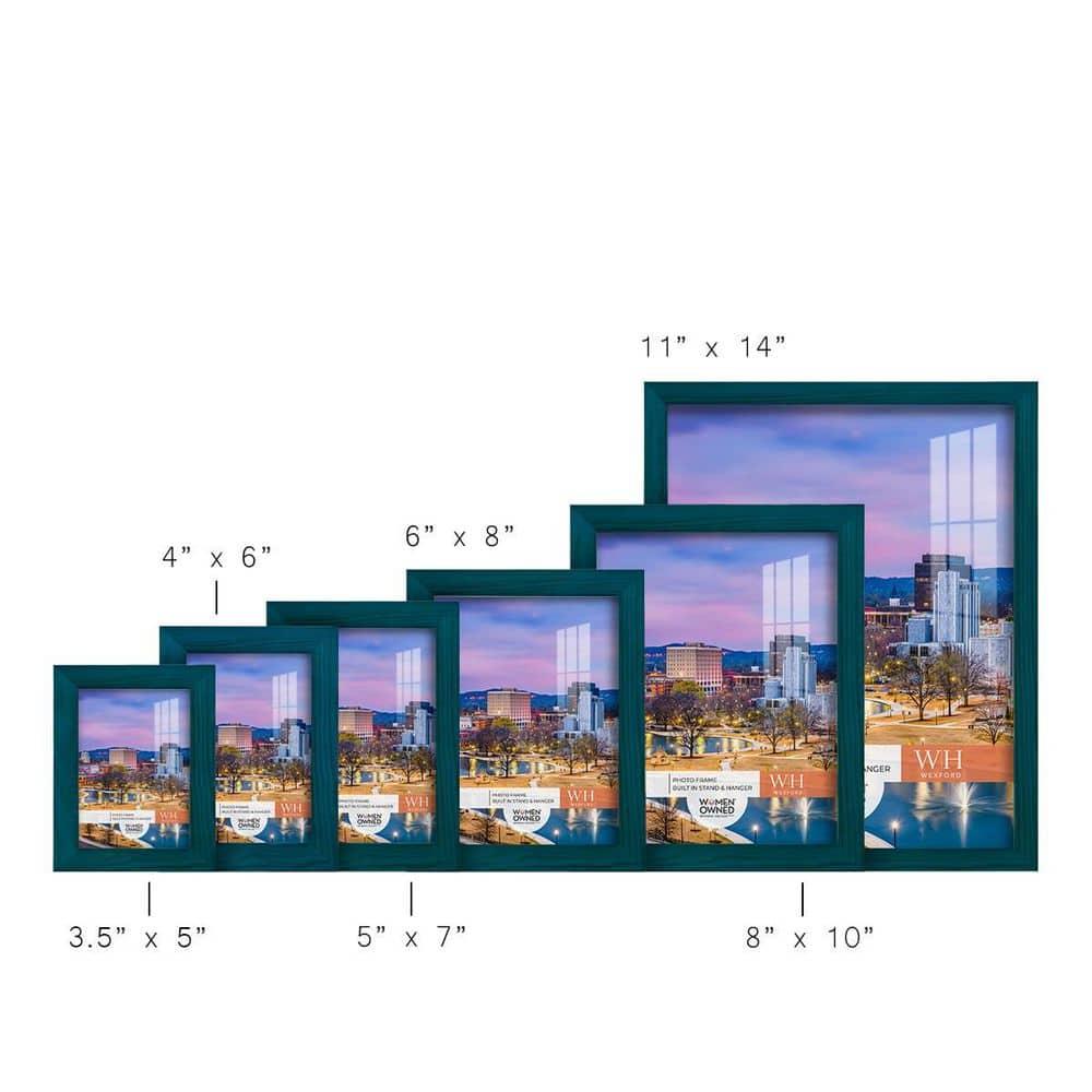 Woodgrain 6 in. x 8 in. Ocean Blue Picture Frame