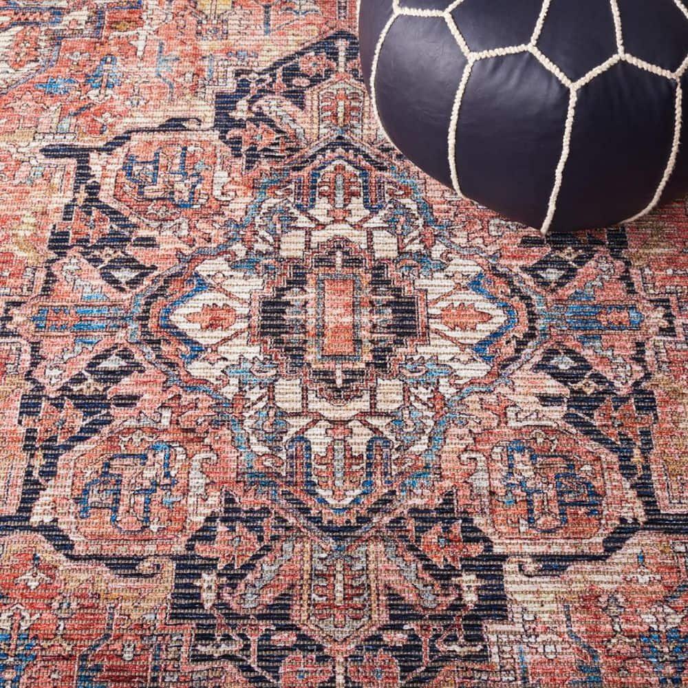 Serapi SEP624 Power Loomed Indoor Area Rug - Rust/Navy - 9'x12' - Safavieh