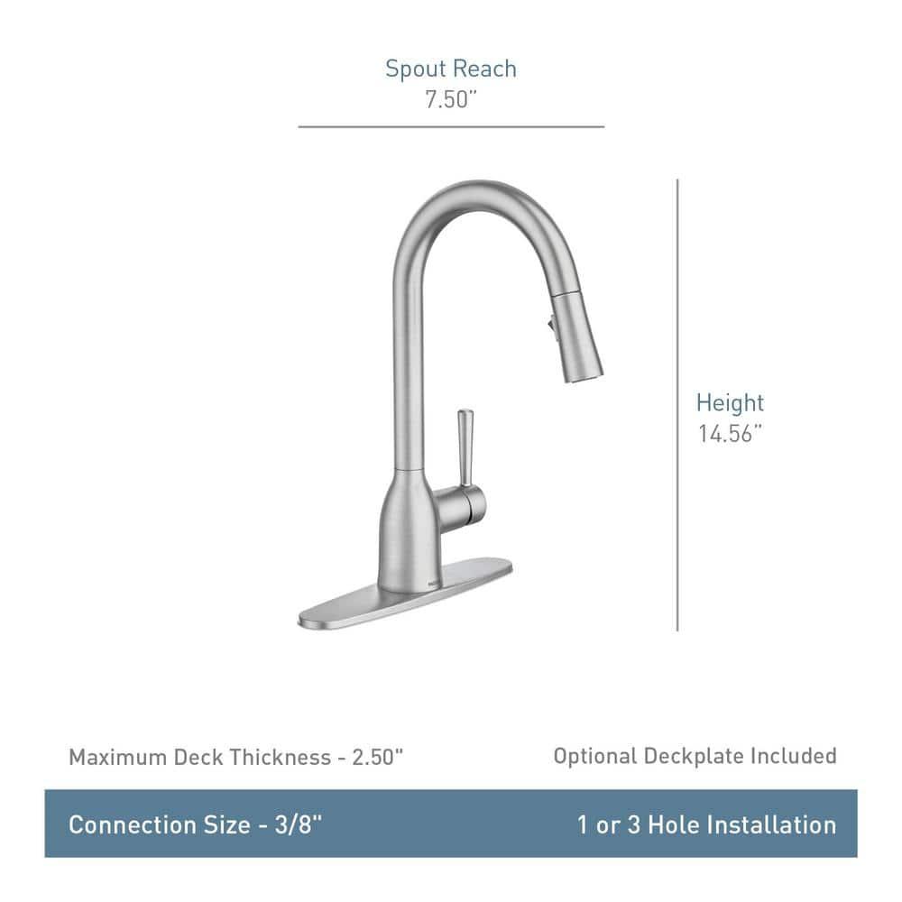 Adler Pull Down Single Handle Kitchen Faucet with Accessories
