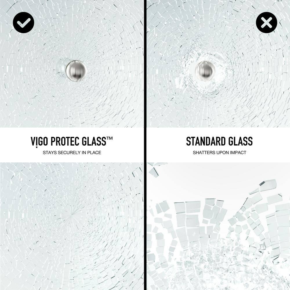 Elan 56-60" W x 66" H Sliding Frameless Tub Door with 3/8" Laminated Glass