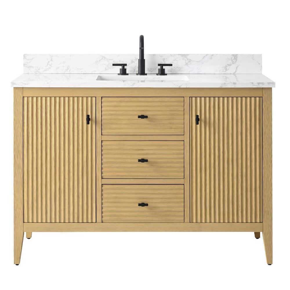 48'' Single Bathroom Vanity with Engineered Marble Top