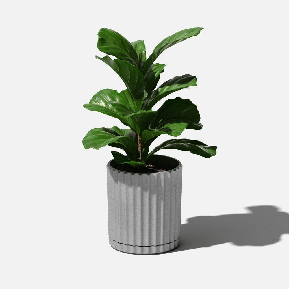 Veradek Mason Series Demi 6" Plastic-Stone Planter - Gray