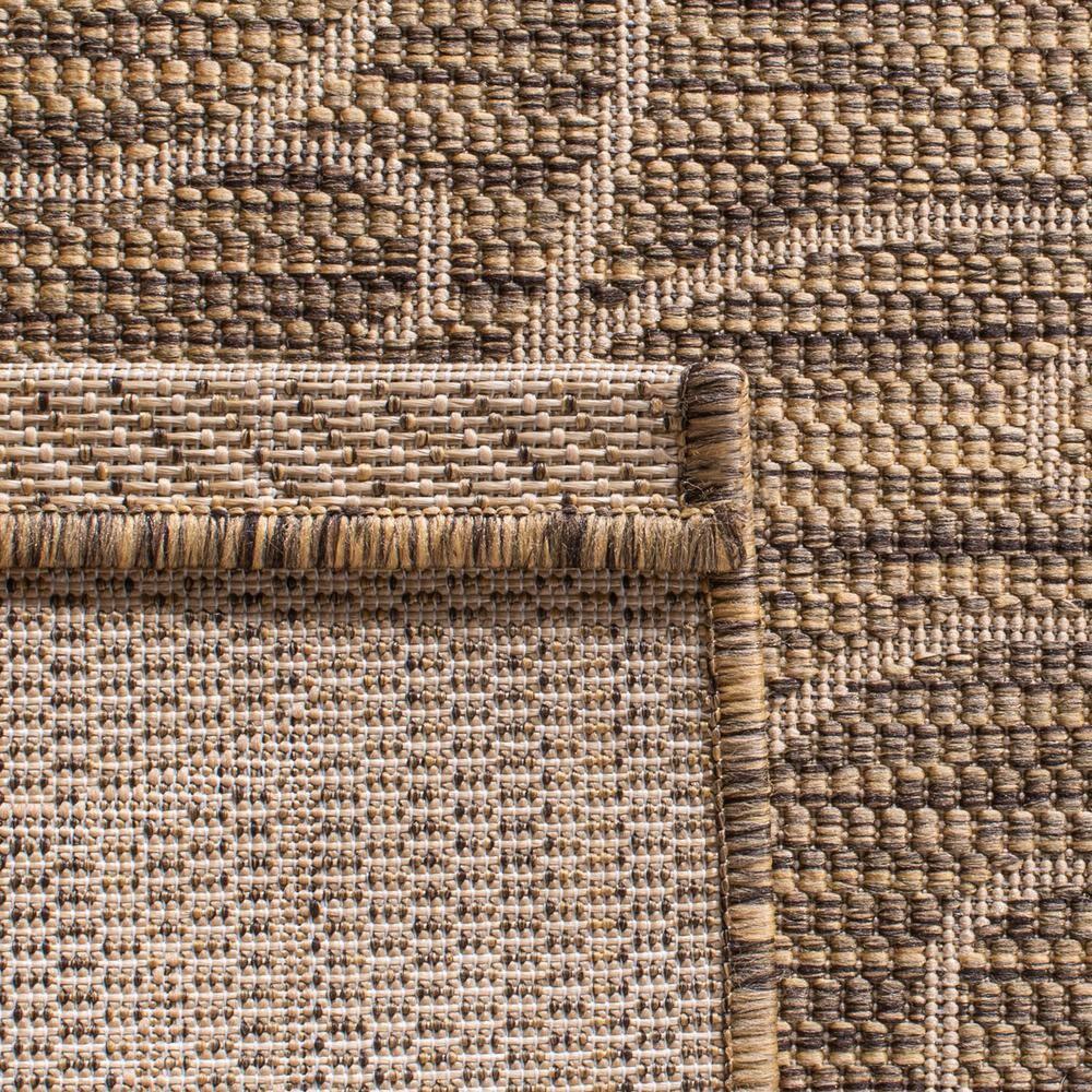 SAFAVIEH Courtyard Chole Bordered Indoor/Outdoor Area Rug, Dark Beige/Beige, 2'7" x 5'