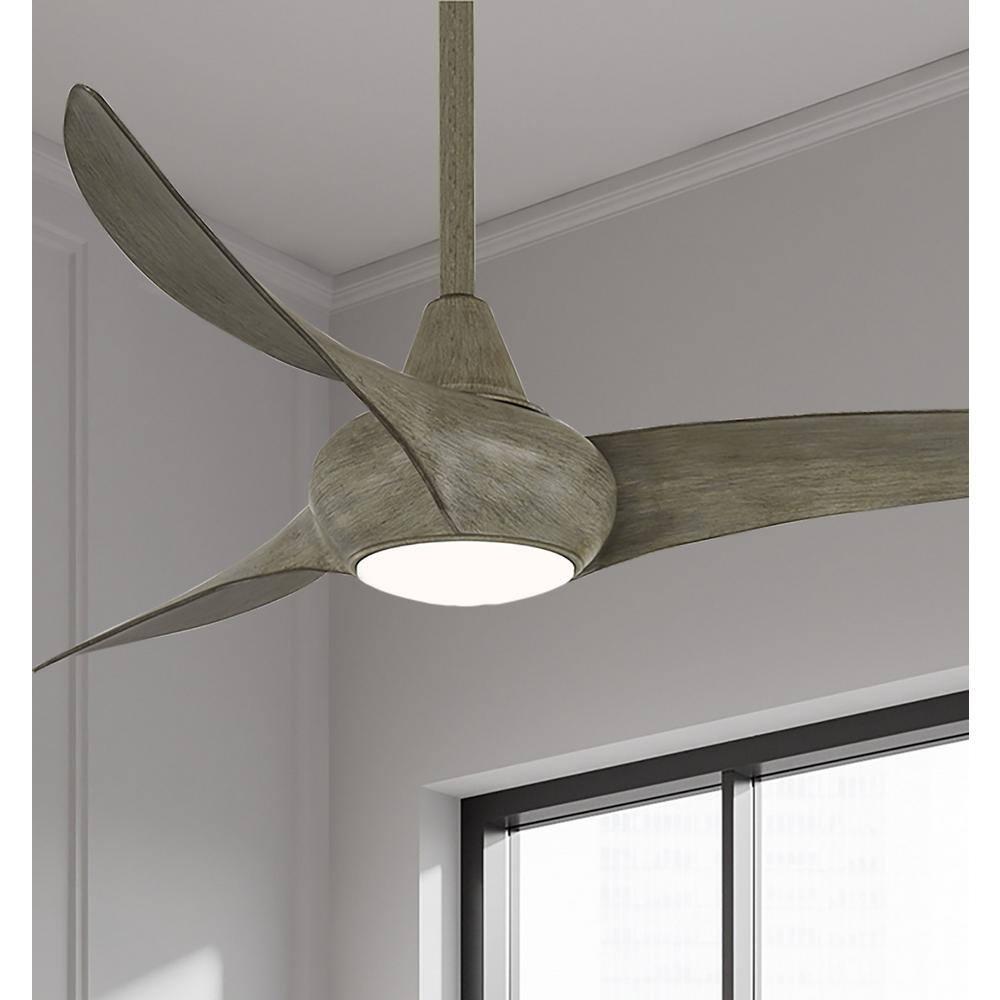 44" Minka Aire Light Wave Modern Driftwood LED Ceiling Fan with Remote