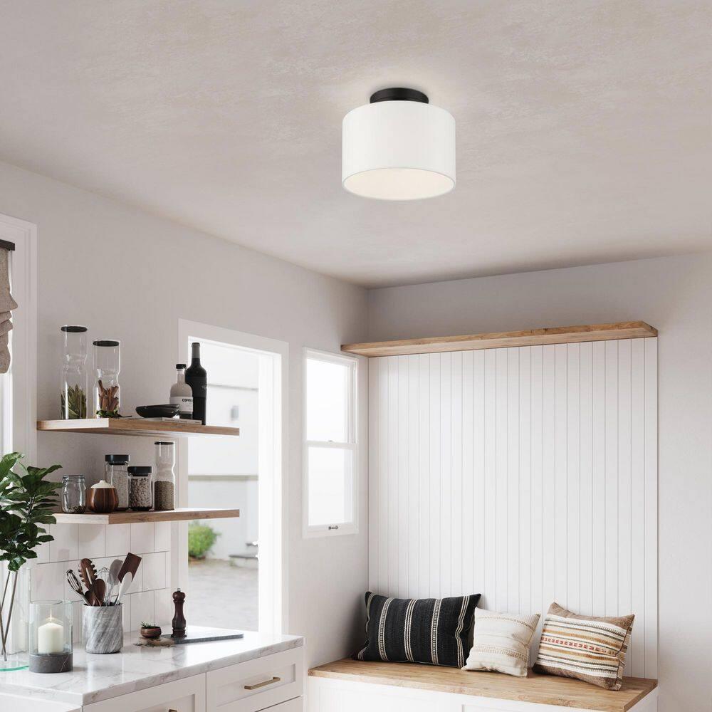 Livex Lighting Clark 1 - Light Semi-Flush Mount in  Black