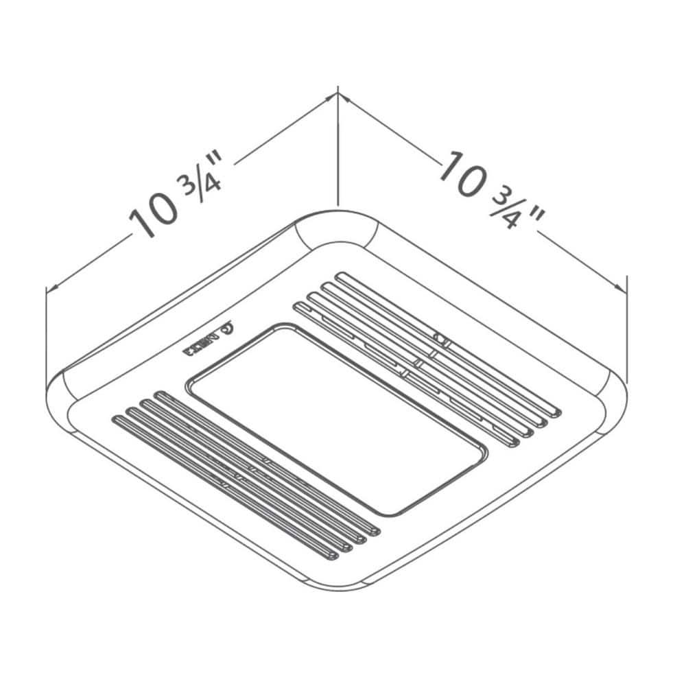 Delta Breez Integrity 50 CFM Wall / Ceiling Bathroom Exhaust Fan & LED ITG50LED