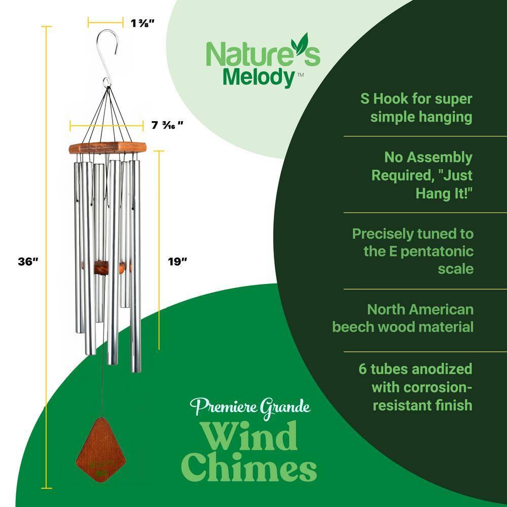 Nature's Melody Nature's Melody Tuned 6-Tube Outdoor Wind Chimes
