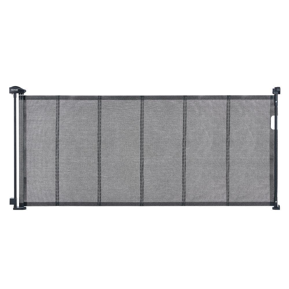 VEVOR VEVOR Retractable Gate Black Plastic Wall Mounted Pet Gate