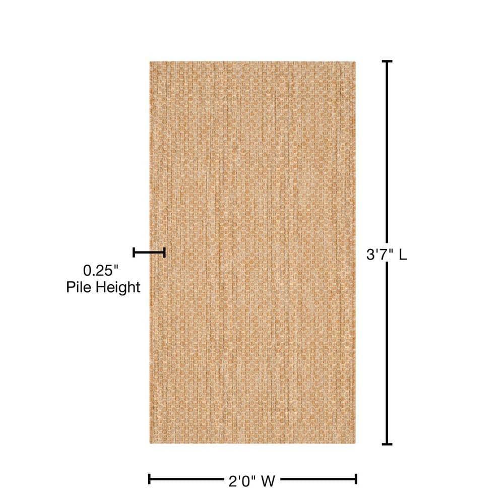 Courtyard CY8521 Power Loomed Indoor/Outdoor Accent Rug - Natural/Cream - 2'x3'7" - Safavieh.