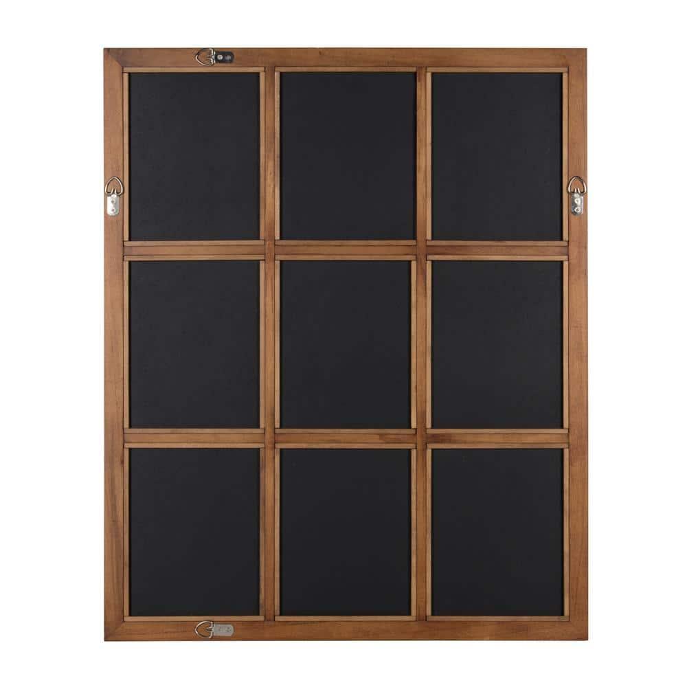 26" x 32" Hogan Windowpane Framed Wall Mirror Natural - Kate and Laurel