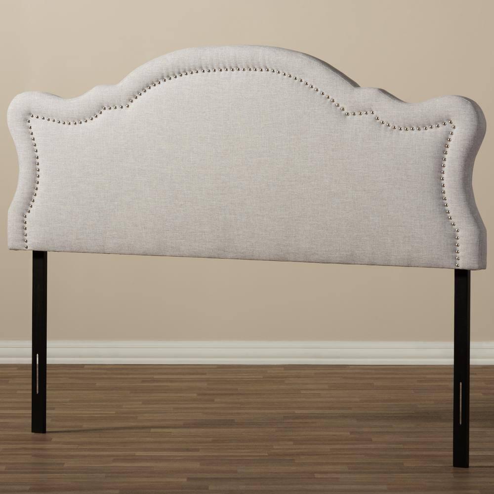 Queen Avery Modern and Contemporary Fabric Headboard Gray - Baxton Studio
