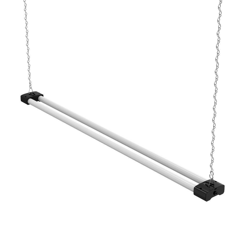 DYMOND 4 ft Linkable 40W LED Plug Flush Mount Shop Light Fixtures 4 Pack