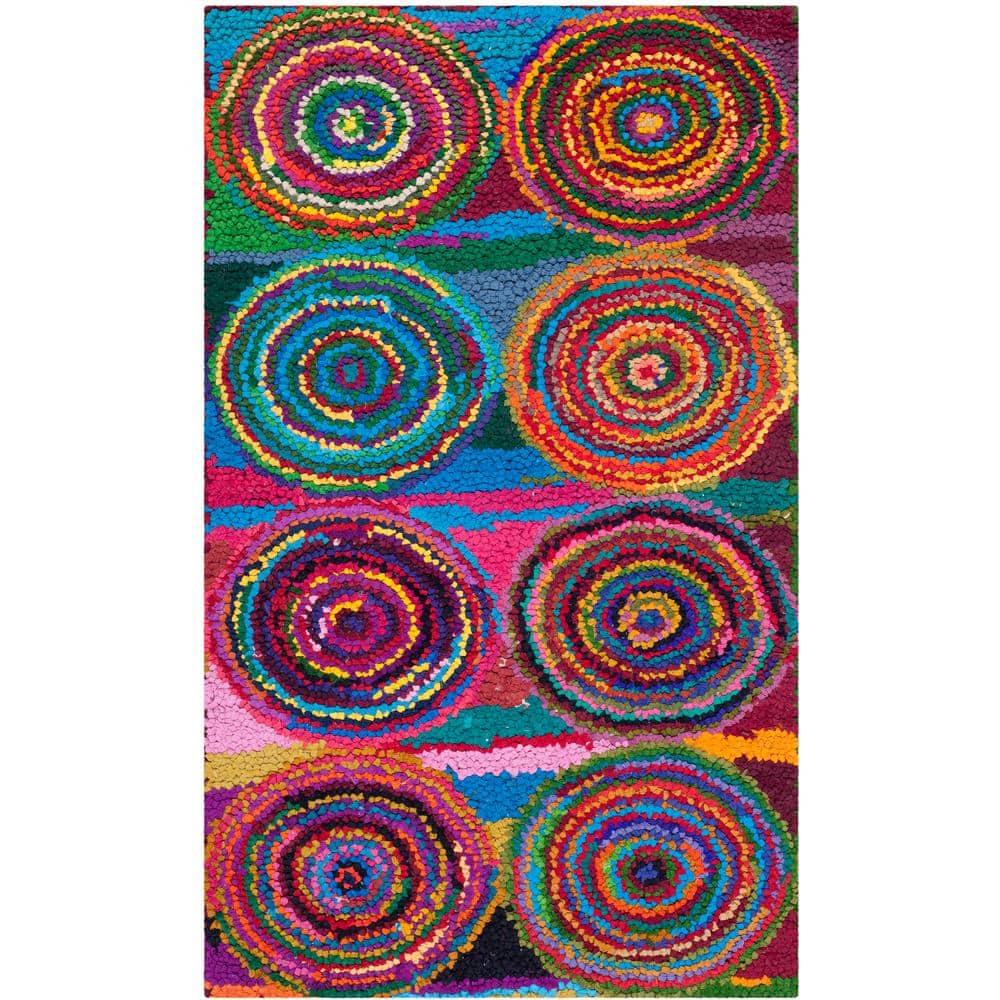 Nantucket NAN143 Hand Tufted Indoor Accent Rug - Pink/Multi - 2'x3' - Safavieh.