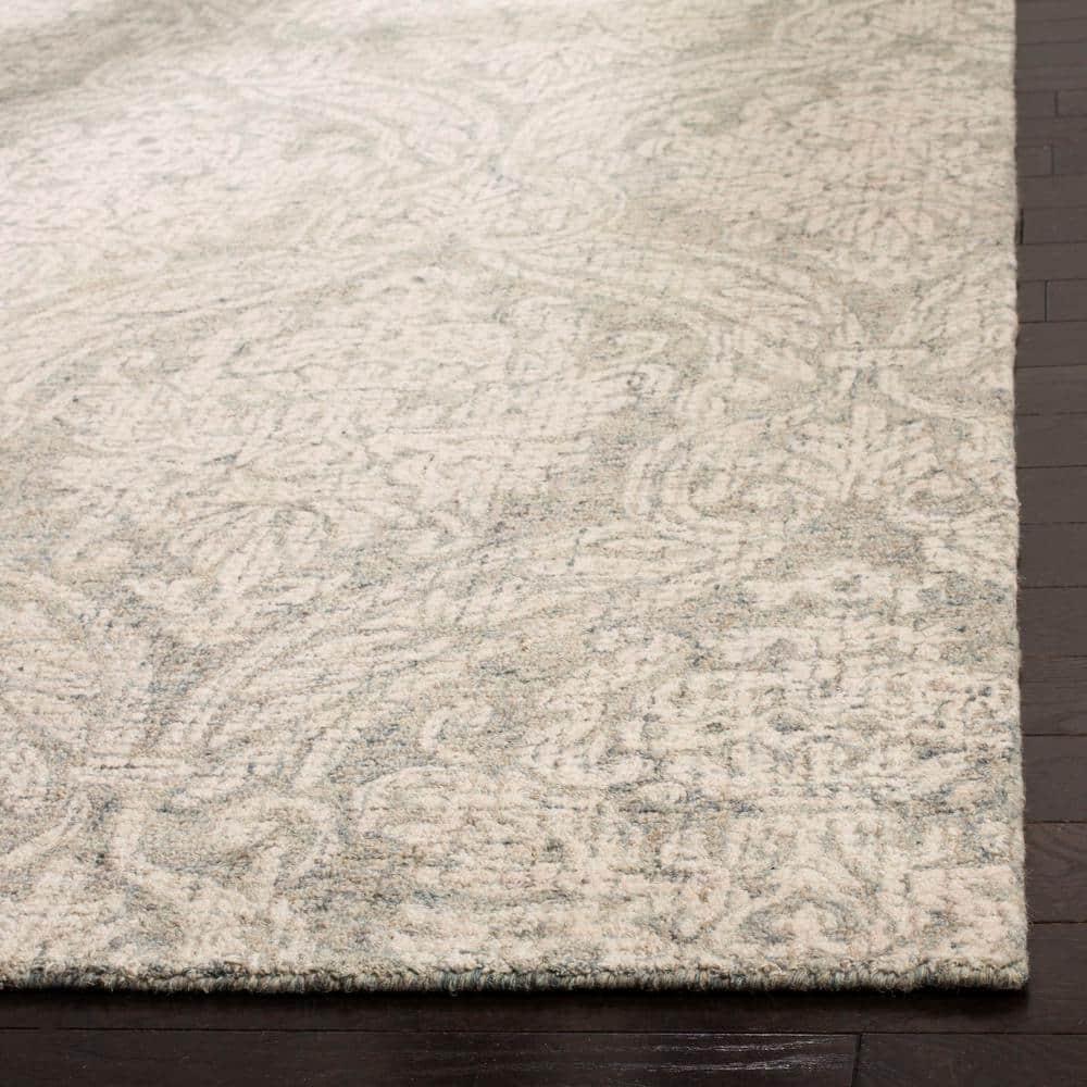 Abstract ABT204 Handmade Indoor Accent Rug - Grey/Ivory - 2'x3' - Safavieh
