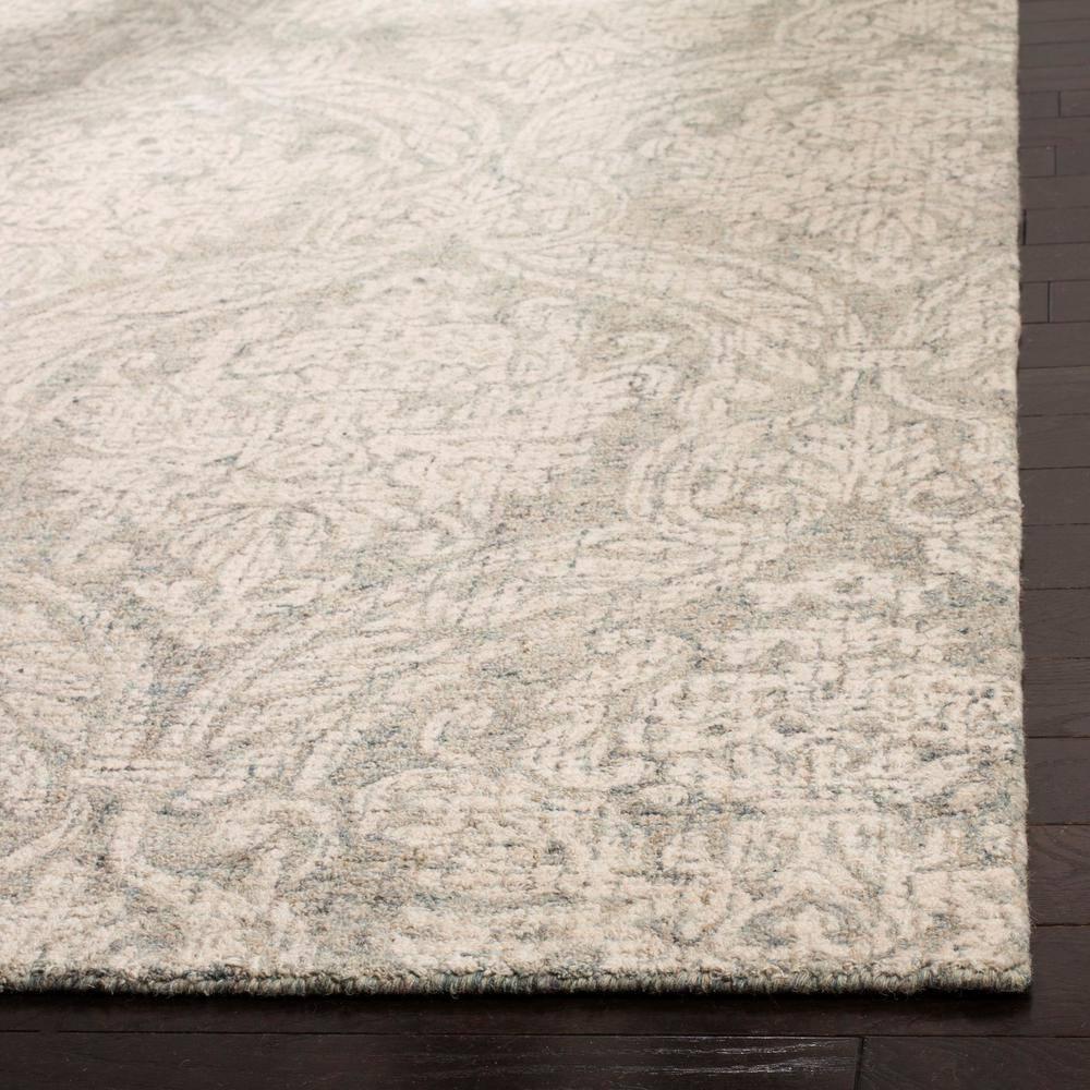 Rosemarie Abstract Handmade Tufted Wool Gray/Ivory Area Rug