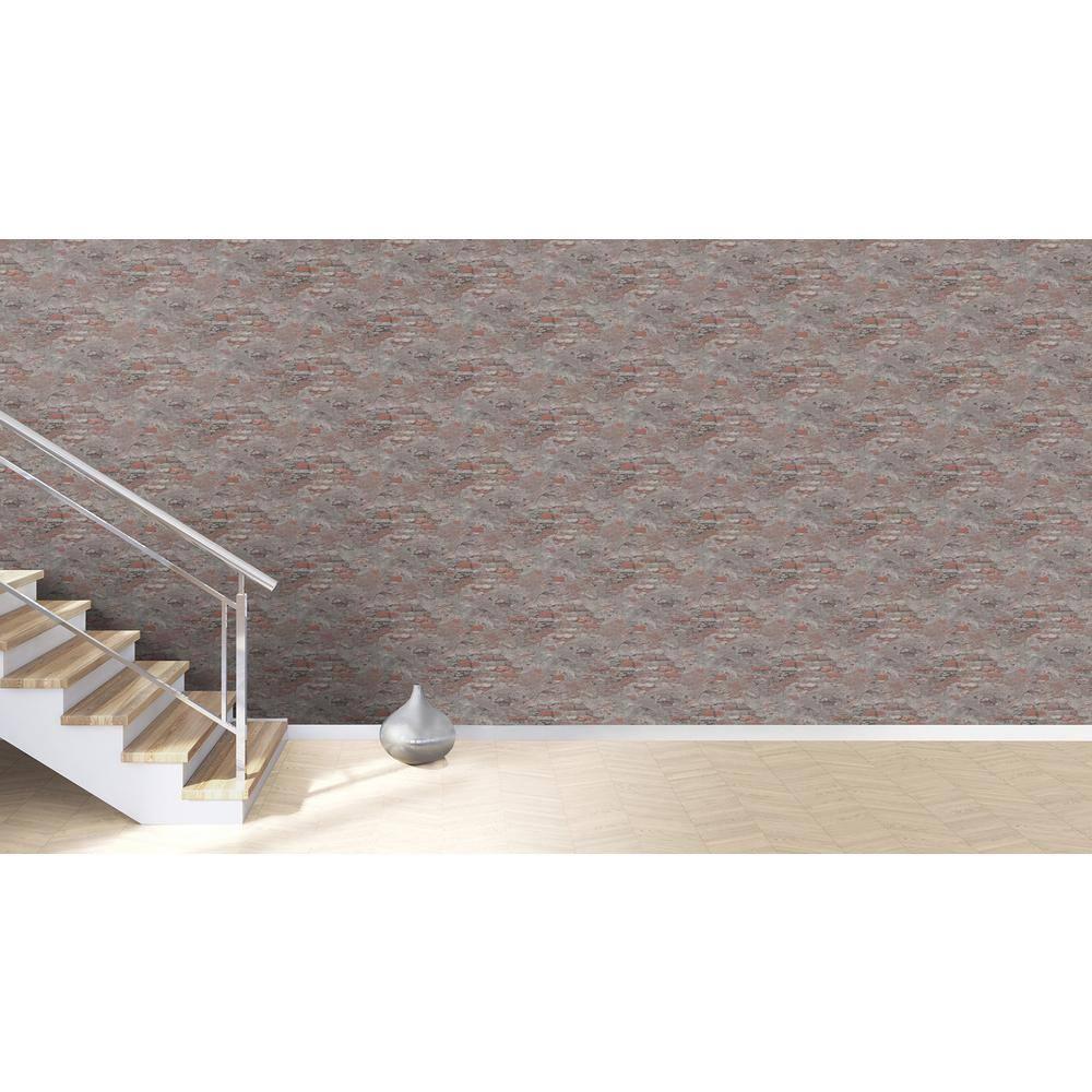 Rasch Templier Off White Distressed Brick Unpasted Non Woven Wallpaper, 20.5-in by 33-ft, 56.4 sq. ft.